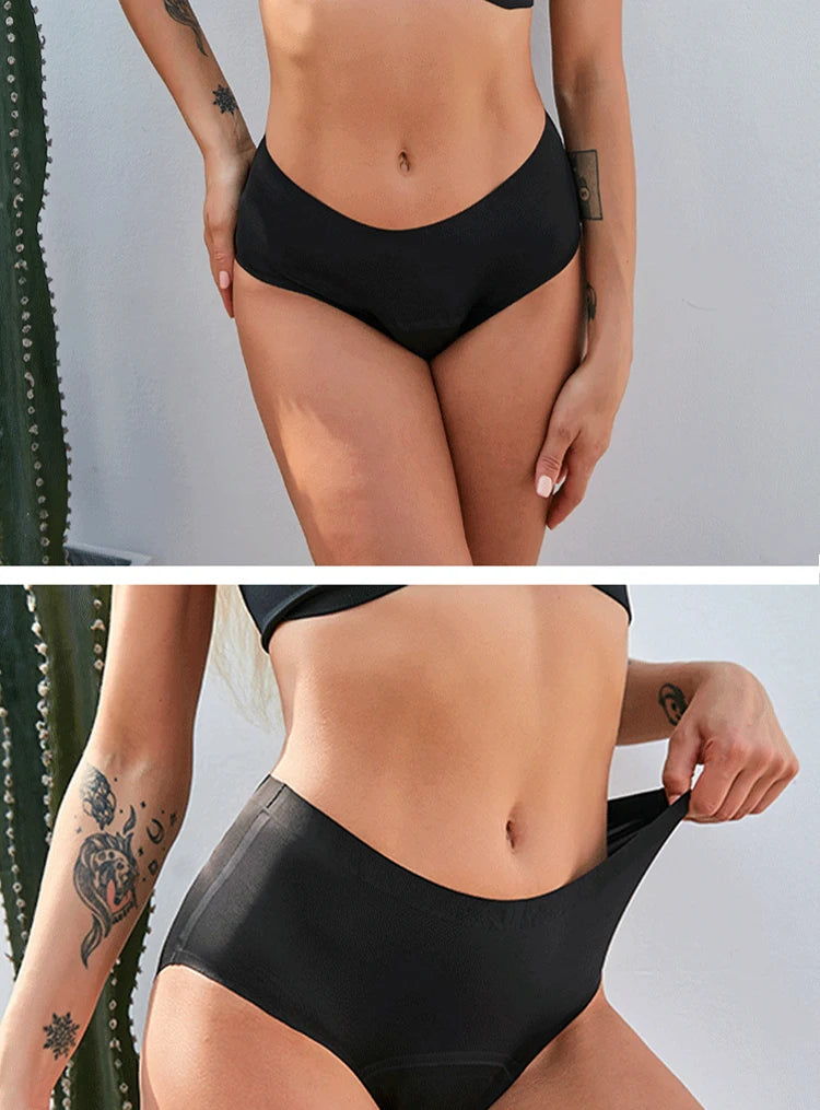Culotte Menstruelle Seamless – Taille Haute, Ultra-Absorbante (Flux Abondant)