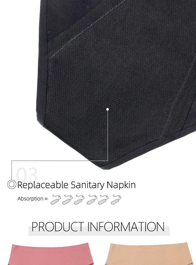 Culotte Menstruelle Seamless – Taille Haute, Ultra-Absorbante (Flux Abondant)