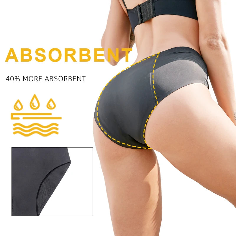 Culotte Menstruelle Seamless – Taille Haute, Ultra-Absorbante (Flux Abondant)