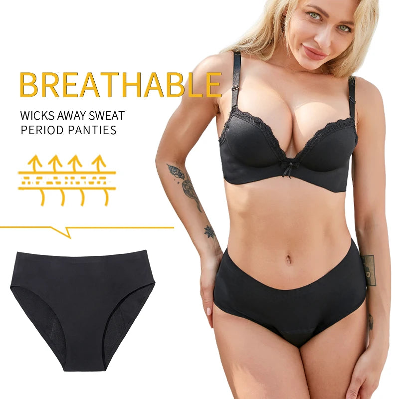 Culotte Menstruelle Seamless – Taille Haute, Ultra-Absorbante (Flux Abondant)