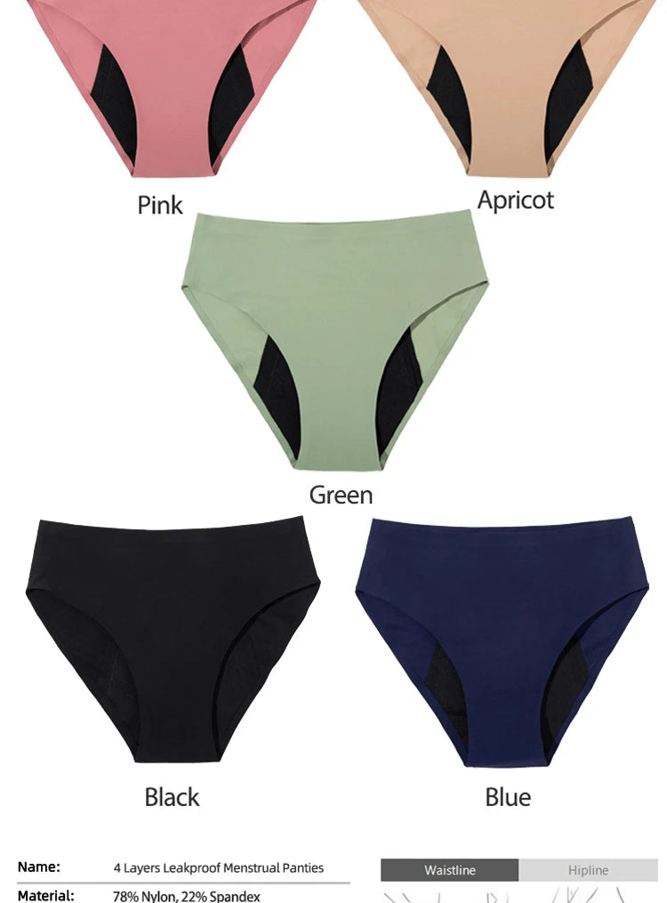 Culotte Menstruelle Seamless – Taille Haute, Ultra-Absorbante (Flux Abondant)