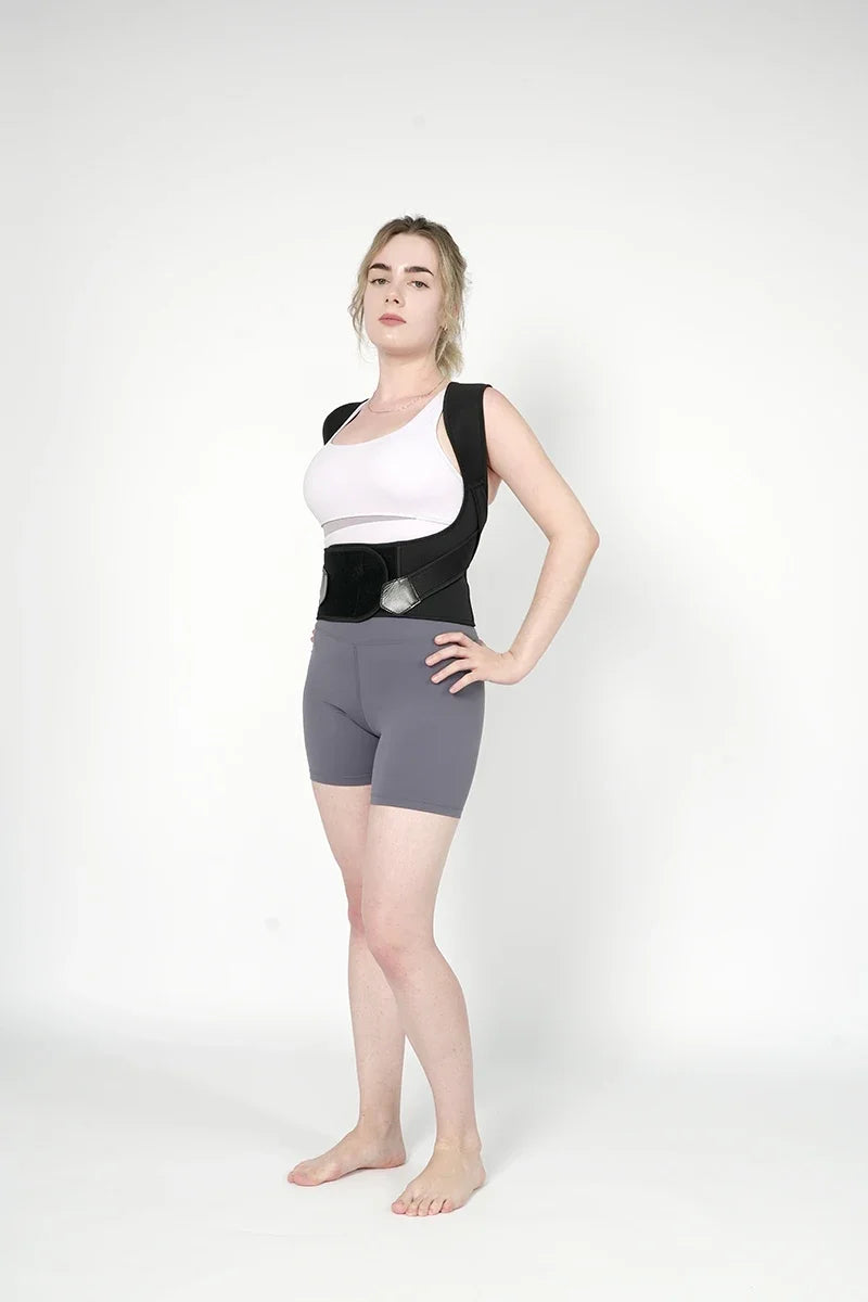 Correcteur de Posture Pro X — Épaules Ouvertes & Dos Aligné, Réglage Ceinture