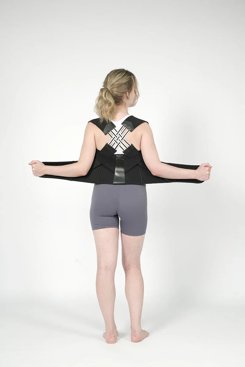 Correcteur de Posture Pro X — Épaules Ouvertes & Dos Aligné, Réglage Ceinture