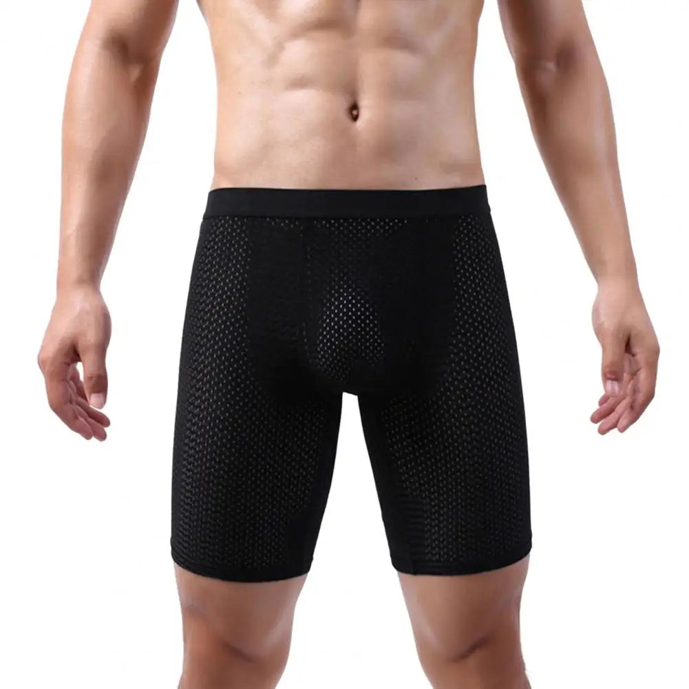 Glacier Mesh — Boxer Long Homme « Ice Silk » Respirant & Séchage Rapide