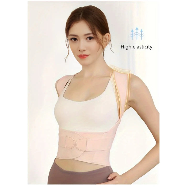 Correcteur de Posture Pro X — Épaules Ouvertes & Dos Aligné, Réglage Ceinture