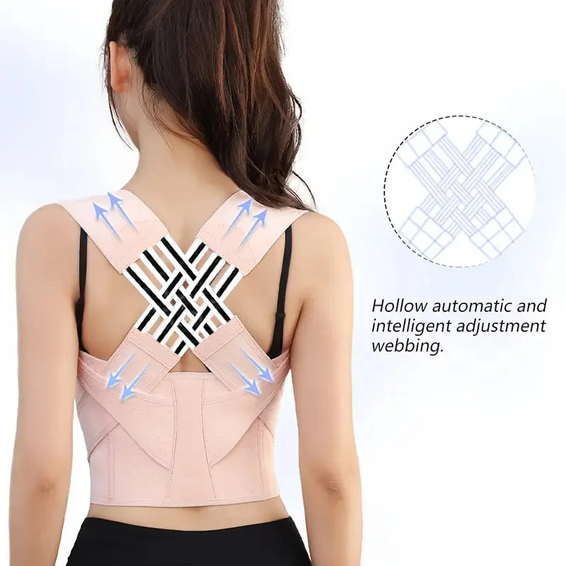Correcteur de Posture Pro X — Épaules Ouvertes & Dos Aligné, Réglage Ceinture