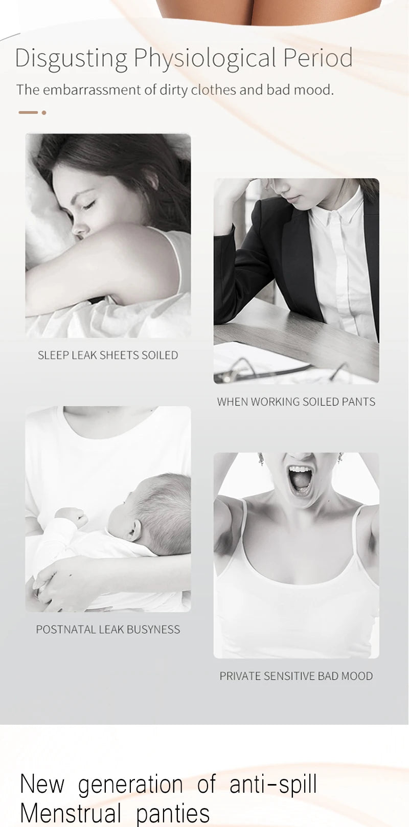 Culotte Menstruelle 3 Couches — Étanche, Respirante, Flux Abondant