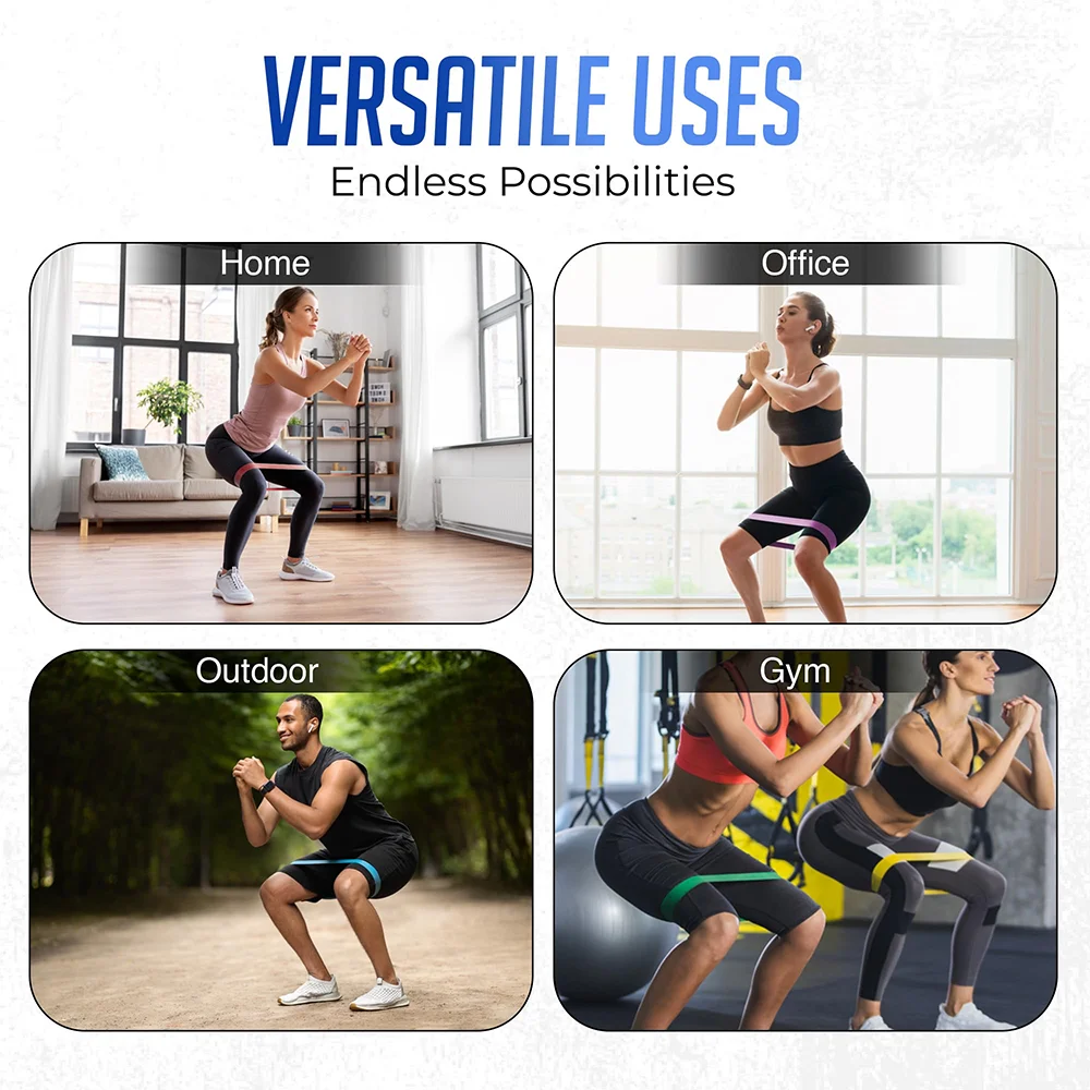 Bandes de Résistance (Lot de 5) – TPE Premium, Entraînement Complet & Portable