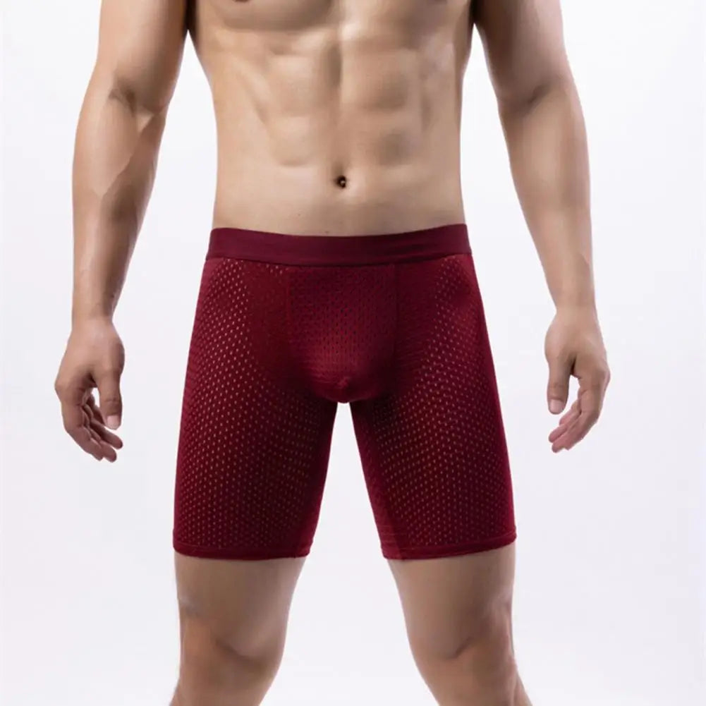 Glacier Mesh — Boxer Long Homme « Ice Silk » Respirant & Séchage Rapide