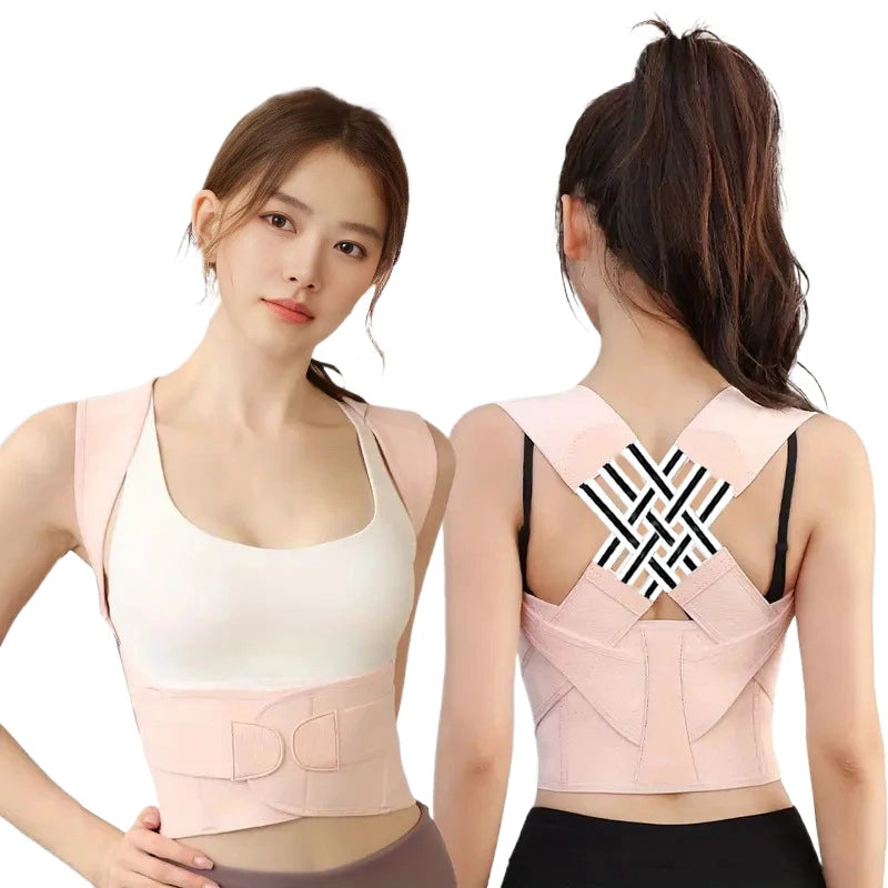 Correcteur de Posture Pro X — Épaules Ouvertes & Dos Aligné, Réglage Ceinture