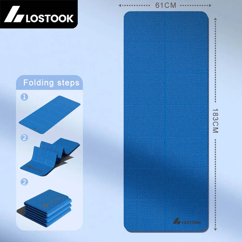 Tapis de Yoga Pliable en TPE 4 mm — 183×61 cm, Confort Nomade