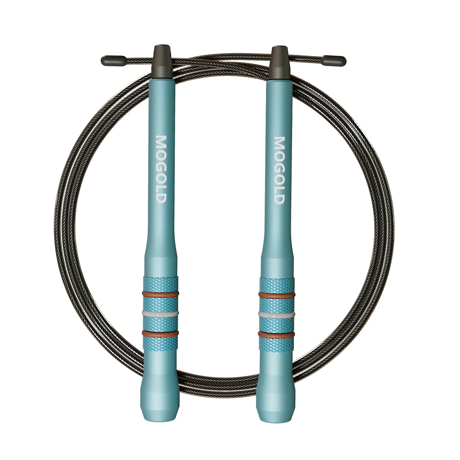 Corde à Sauter MOGOLD Pro – Câble Acier Rapide & Poignées Alu Confort