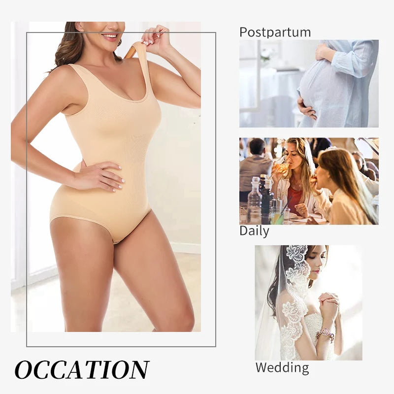 Body Gainant Invisible Décolleté U — Contrôle Ventre & Lift Fessier