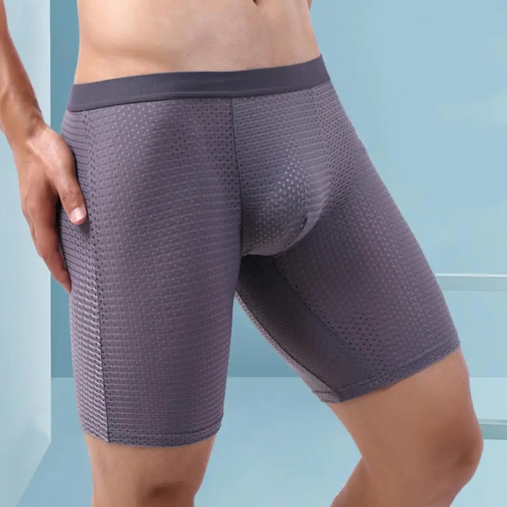 Glacier Mesh — Boxer Long Homme « Ice Silk » Respirant & Séchage Rapide