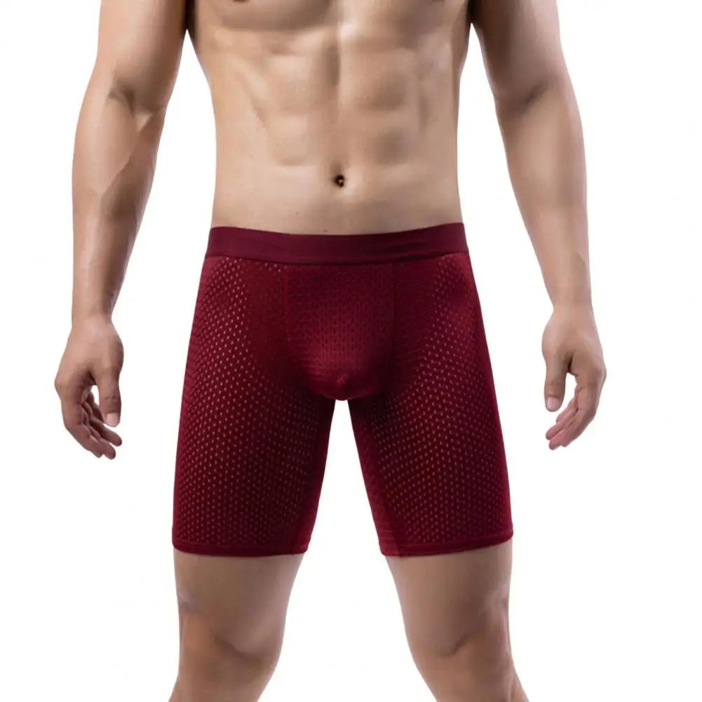 Glacier Mesh — Boxer Long Homme « Ice Silk » Respirant & Séchage Rapide
