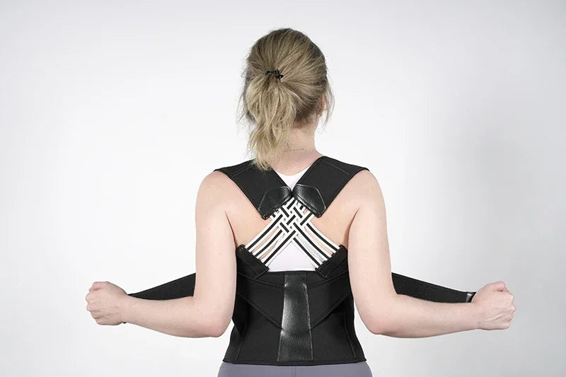 Correcteur de Posture Pro X — Épaules Ouvertes & Dos Aligné, Réglage Ceinture
