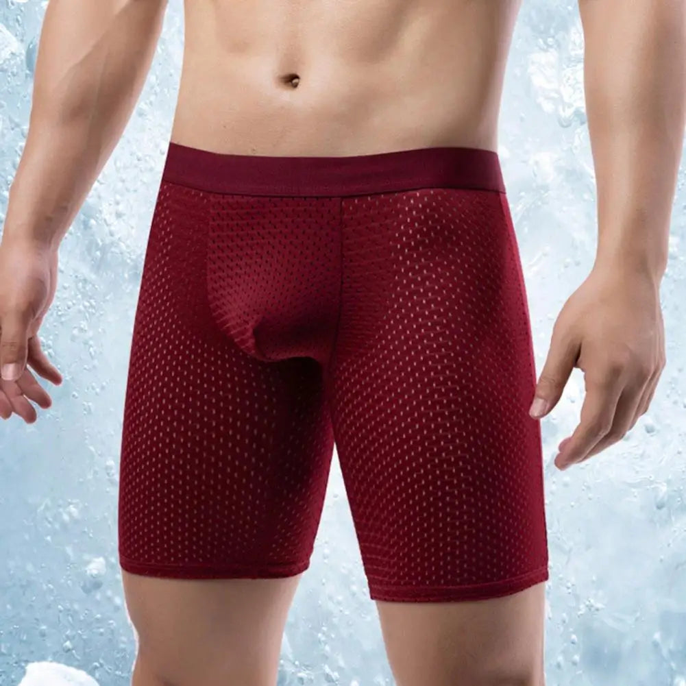 Glacier Mesh — Boxer Long Homme « Ice Silk » Respirant & Séchage Rapide