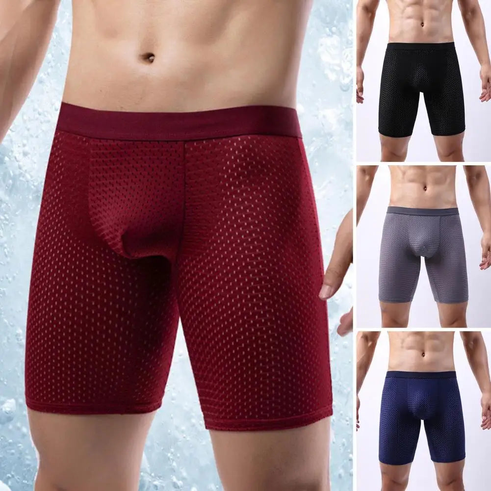Glacier Mesh — Boxer Long Homme « Ice Silk » Respirant & Séchage Rapide