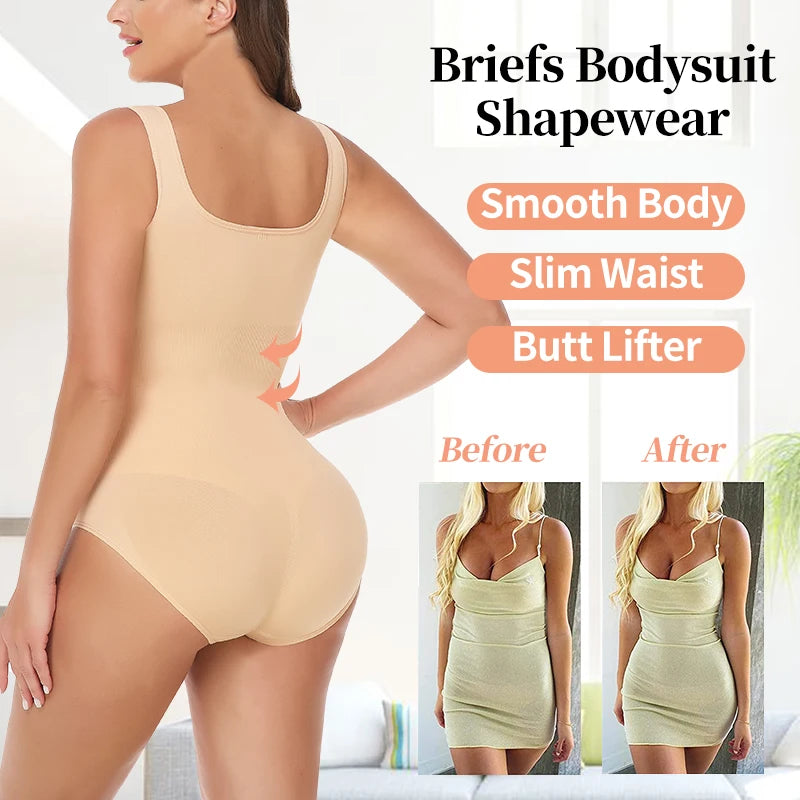 Body Gainant Invisible Décolleté U — Contrôle Ventre & Lift Fessier