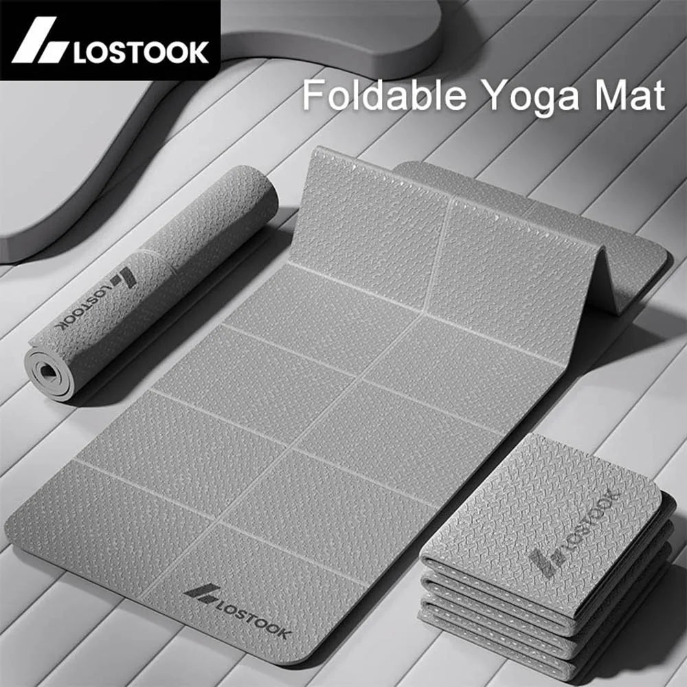 Tapis de Yoga Pliable en TPE 4 mm — 183×61 cm, Confort Nomade